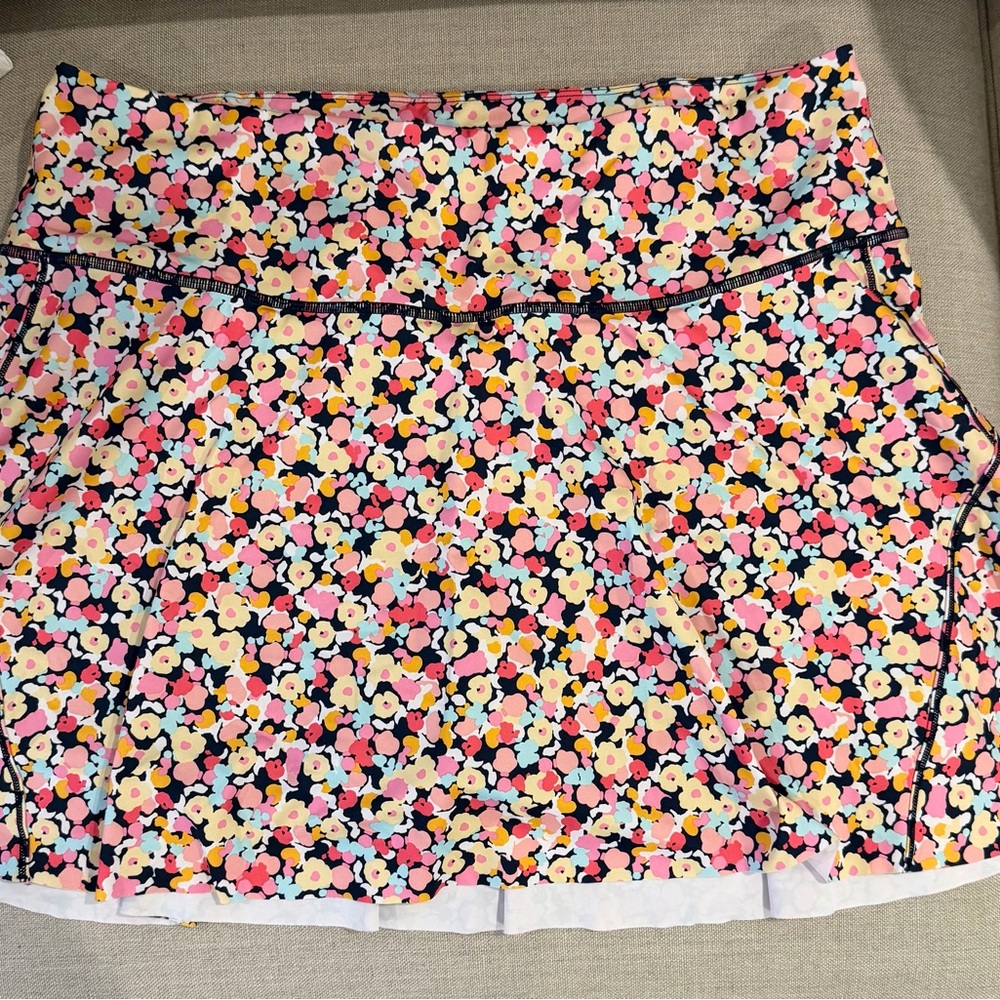 Athleta Ace Tennis Skort 15.5" Volley Floral Lunaria Size XL
